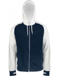 Kétszínű Kapucnis Cipzáras Unisex Pulóver